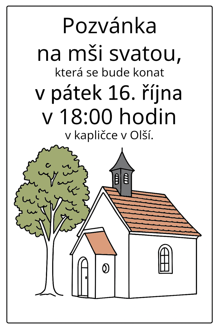 Říjnová mše v Olší